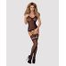 Еротичний бодістокінг із пікантним вирізом чорного кольору Obsessive Bodystocking F214 розмір S M L Еротичний бодістокінг із пікантним вирізом чорного кольору Obsessive Bodystocking F214 розмір S M L