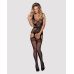 Эротический бодистокинг с пикантным вырезом черного цвета Obsessive Bodystocking F217 размер S M L Эротический бодистокинг с пикантным вырезом черного цвета Obsessive Bodystocking F217 размер S M L
