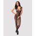 Эротический бодистокинг с пикантным вырезом черного цвета Obsessive Bodystocking F234 размер  S M L Эротический бодистокинг с пикантным вырезом черного цвета Obsessive Bodystocking F234 размер  S M L