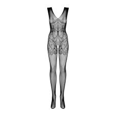 Эротический бодистокинг с пикантным вырезом черного цвета Obsessive Bodystocking F234 размер  S M L
