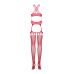 Сексуальний бодістокінг червоного кольору Obsessive Bodystocking G313 розмір S M L Сексуальний бодістокінг червоного кольору Obsessive Bodystocking G313 розмір S M L