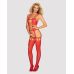 Сексуальний бодістокінг червоного кольору Obsessive Bodystocking G313 розмір S M L Сексуальний бодістокінг червоного кольору Obsessive Bodystocking G313 розмір S M L