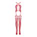 Сексуальний бодістокінг червоного кольору Obsessive Bodystocking G313 розмір S M L Сексуальний бодістокінг червоного кольору Obsessive Bodystocking G313 розмір S M L