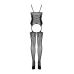 Сексуальный бодистокинг черного цвета Obsessive Bodystocking G314 размер S M L Сексуальный бодистокинг черного цвета Obsessive Bodystocking G314 размер S M L