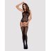 Сексуальный бодистокинг черного цвета Obsessive Bodystocking G316 размер S M L