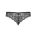 Сексуальні трусики бразіліана з пікантним вирізом чорного кольору Obsessive Contica розмір S M
