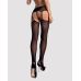Сексуальні панчохи із поясом чорного кольору Obsessive Garter stockings S206 розмір S M L Сексуальні панчохи із поясом чорного кольору Obsessive Garter stockings S206 розмір S M L