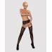 Сексуальні панчохи із поясом чорного кольору Obsessive Garter stockings S206 розмір S M L Сексуальні панчохи із поясом чорного кольору Obsessive Garter stockings S206 розмір S M L