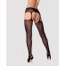 Сексуальные чулки с поясом черного цвета Obsessive Garter stockings S307 размер S M L