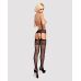 Сексуальні панчохи із поясом чорного кольору Obsessive Garter stockings S500 розмір S M L Сексуальні панчохи із поясом чорного кольору Obsessive Garter stockings S500 розмір S M L