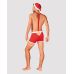 Эротический костюм для ролевых игр Мистер Клаус красно белого цвета Obsessive Mr Claus размер 2XL 3XL