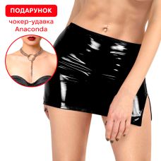 Сексуальна вінілова спідниця чорного кольору Art of Sex Stella розміри L 2XL