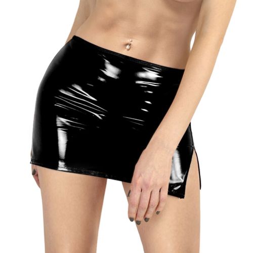 Сексуальная виниловая юбка черного цвета Art of Sex Stella размеры L 2XL
