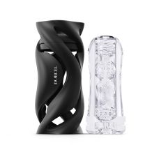 Мастурбатор в колбе для мужчин прозрачного цвета Dorcel Deep Blow Black