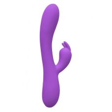 Вібратор з відростком для клітора фіолетового кольору Wooomy Gili Gili Vibrator with Heat