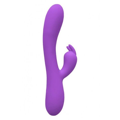 Вибратор с отростком для клитора фиолетового цвета Wooomy Gili Gili Vibrator with Heat Purple