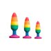 Анальная пробка радужного цвета Wooomy Hiperloo Silicone Rainbow Plug размер S Анальная пробка радужного цвета Wooomy Hiperloo Silicone Rainbow Plug размер S