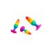 Анальная пробка радужного цвета Wooomy Hiperloo Silicone Rainbow Plug размер S Анальная пробка радужного цвета Wooomy Hiperloo Silicone Rainbow Plug размер S