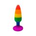 Анальная пробка радужного цвета Wooomy Hiperloo Silicone Rainbow Plug размер S Анальная пробка радужного цвета Wooomy Hiperloo Silicone Rainbow Plug размер S