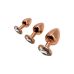 Анальная пробка Золотистого цвета с Серебристым камушком Wooomy Tralalo Metal Plug размер L Анальная пробка Золотистого цвета с Серебристым камушком Wooomy Tralalo Metal Plug размер L