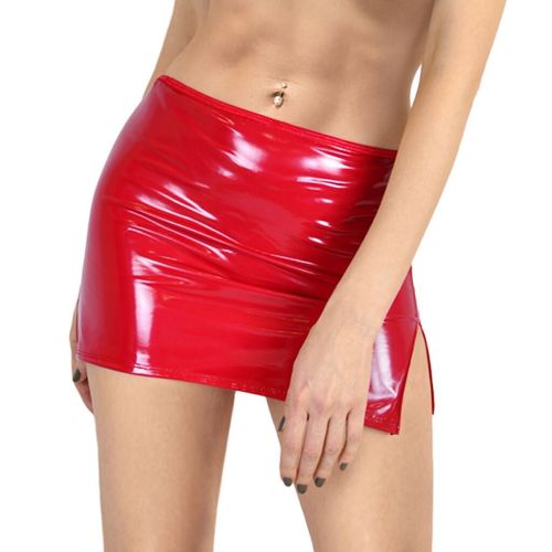 Сексуальная виниловая юбка красного цвета Art of Sex Stella размеры XS M