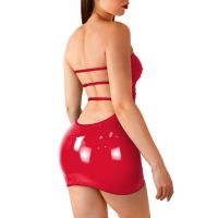Сексуальное женское платье с открытой спиной из винила красного цвета Art of Sex Jaklin размеры L 2XL