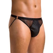 Трусы мужские с открытыми ягодицами черного цвета Passion Slip Open Luke black 034 размеры L XL
