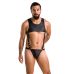 Боди мужское черного цвета Passion Body Adam black 056 размеры L XL