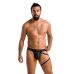 Стринги мужские с подтяжкой черного цвета Passion Thong Bill black 058 размеры S M