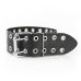 Нашийник БДСМ з металевими заклепками з натуральної шкіри чорного кольору Art of Sex Tessa