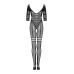Эротический бодитсокинг с открытым доступом черного цвета Obsessive Bodystocking F329 размеры S M L Эротический бодитсокинг с открытым доступом черного цвета Obsessive Bodystocking F329 размеры S M L