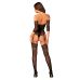 Эротический бодитсокинг с открытыми плечами и спиной черного цвета Obsessive Bodystocking G333 размеры S M L Эротический бодитсокинг с открытыми плечами и спиной черного цвета Obsessive Bodystocking G333 размеры S M L