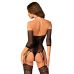 Эротический бодитсокинг с открытыми плечами и спиной черного цвета Obsessive Bodystocking G333 размеры S M L Эротический бодитсокинг с открытыми плечами и спиной черного цвета Obsessive Bodystocking G333 размеры S M L