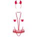 Костюм Чортовки для рольових ігор червоного кольору Obsessive Evilia teddy red L XL