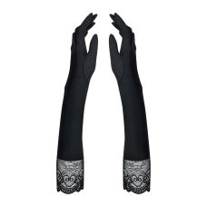 Удлиненные женские перчатки черного цвета Obsessive Miamor gloves