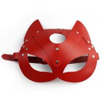Эротическая маска Кошечки из натуральной кожи красного цвета Art of Sex Cat Mask