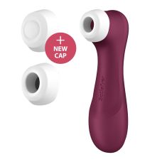 Вибратор с вакуумной стимуляцией клитора красного цвета Satisfyer Pro 2 Generation 3 with Liquid Air Wine