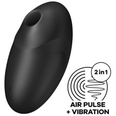 Вибратор с вакуумной стимуляцией клитора черного цвета Satisfyer Vulva Lover 3 
