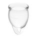 Набор менструальных чаш Satisfyer Feel Confident Transparent на 15 мл и 20 мл 2 штуки Набор менструальных чаш Satisfyer Feel Confident Transparent на 15 мл и 20 мл 2 штуки