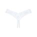 Эротические стринги с открытым доступом белого цвета Obsessive размеры XL 2XL