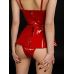 Лакований боді зі спідницею червоного кольору D&A розмір XS S