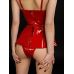 Лакований боді зі спідницею червоного кольору D&A розмір L