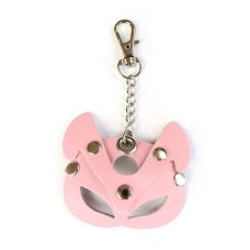 Брелок на карабине для ключей Котик из натуральной кожи розового цвета Art of Sex