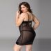 Еротична сукня напівпрозора чорного кольору Jsy P71129 розмір Size Plus