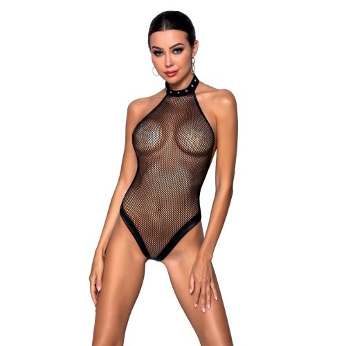 Интимный женский боди в мелкую сеточку MOONLIGHT S/M Passion черный