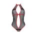 Сексуальний жіночий боді XXL/XXXL Passion чорно червоний