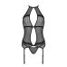 Інтимний жіночий корсет з трусиками S/M Passion чорний