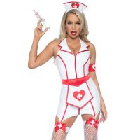 Эротический комплект дерзкой медсестры для ролевых игр Leg Avenue размер L белый