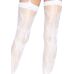 Сексуальные чулки в сетку с ажурными бабочками Leg Avenue размер O/S белый