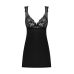 Интимный пеньюар с открытой спинкой Obsessive Donna Dream  XS/S черный